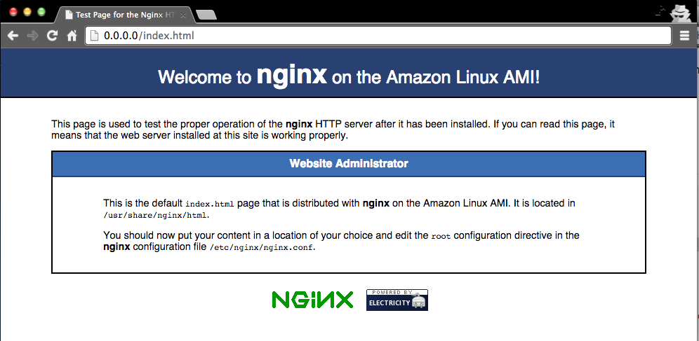 Nginx Welcome Page